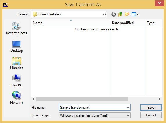 Save Transform As