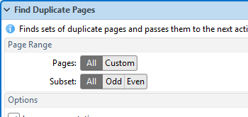 Find Duplicate Pages Action
