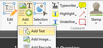 Add/Edit Document Text