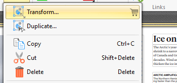 Transform Selected Content