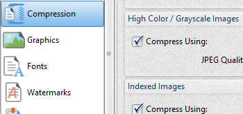Compression Settings