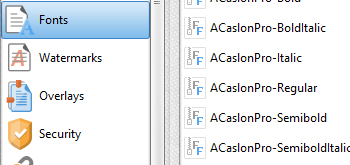 Fonts Settings