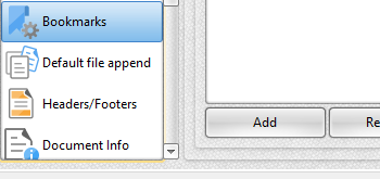 Bookmarks Settings