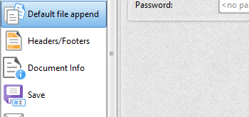 Default File Append Settings