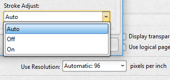 Enable/Disable Stroke Adjust for Page Rendering