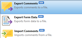Export Comments