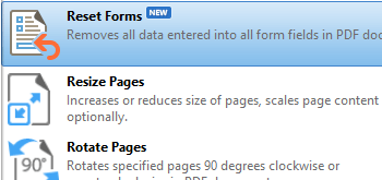 Reset Forms Tool