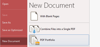 Create PDF Portfolio Files