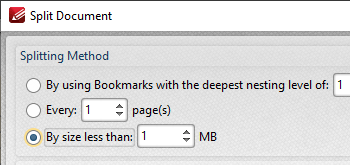 Split Documents by Size