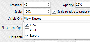 Specify the Visibility of New Watermarks