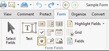 Add Radio Button Fields to Documents