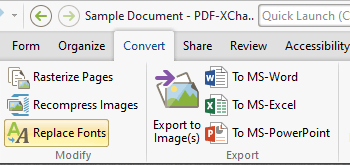 Font Replacement Feature