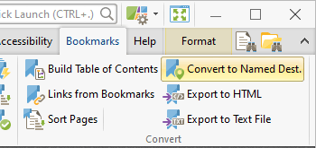 Convert Bookmark Destinations to Named Destinations