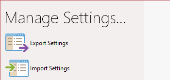 Create Customized Settings Files