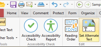Set Alternate Text Descriptions for Document Content