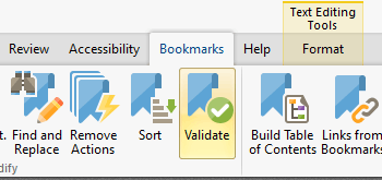 Validate Bookmarks