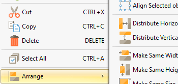Arrange Selected Content Items
