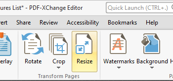 Resize Document Pages