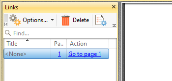 Use the Links Pane to View/Edit Document Links