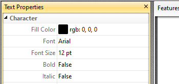 Use the Properties Pane to View/Edit the Properties of Selected  Document Content