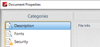 View/Edit Document Properties