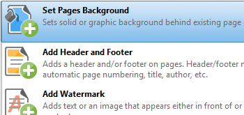 Set Page Backgrounds
