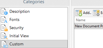 Add/Edit Custom Document Properties