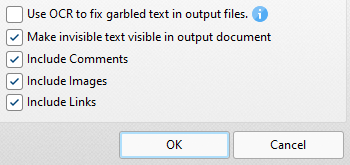 Use OCR to Recognize Characters when Converting PDFs to MS Office Formats